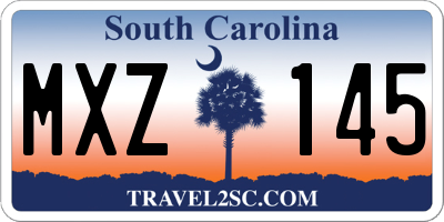 SC license plate MXZ145