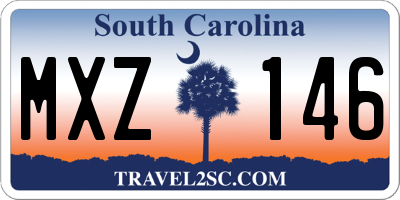 SC license plate MXZ146