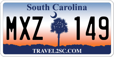 SC license plate MXZ149