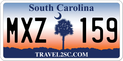SC license plate MXZ159