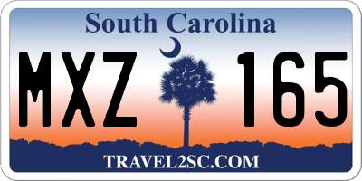 SC license plate MXZ165