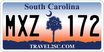 SC license plate MXZ172
