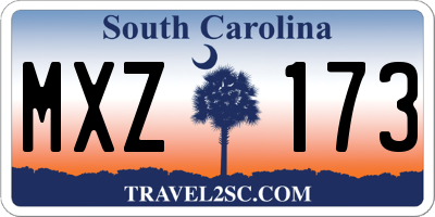 SC license plate MXZ173