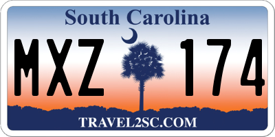 SC license plate MXZ174