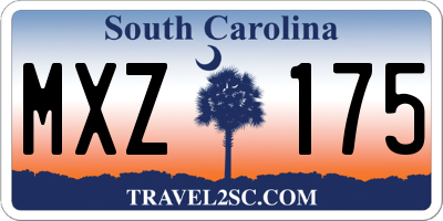 SC license plate MXZ175