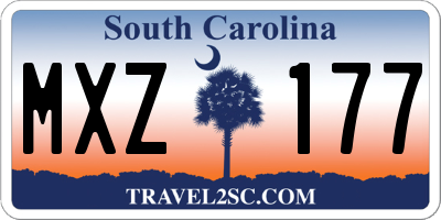 SC license plate MXZ177