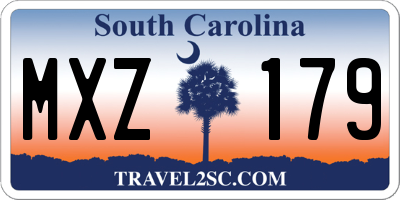SC license plate MXZ179
