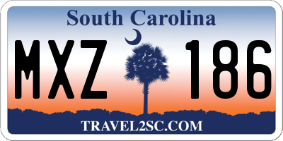 SC license plate MXZ186