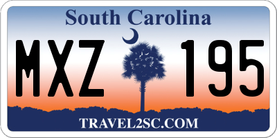 SC license plate MXZ195