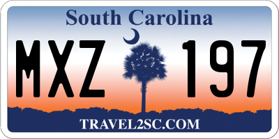 SC license plate MXZ197