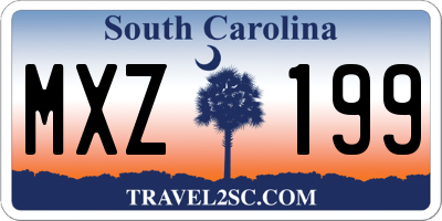 SC license plate MXZ199