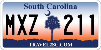 SC license plate MXZ211