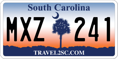 SC license plate MXZ241
