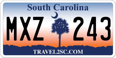 SC license plate MXZ243