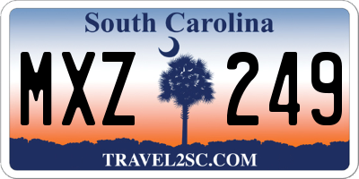 SC license plate MXZ249