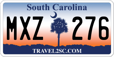 SC license plate MXZ276