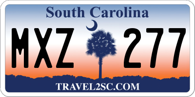 SC license plate MXZ277