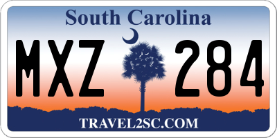 SC license plate MXZ284