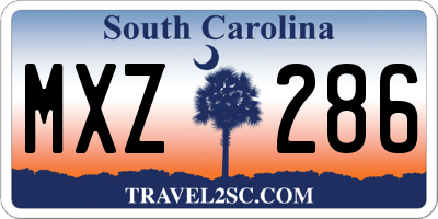 SC license plate MXZ286