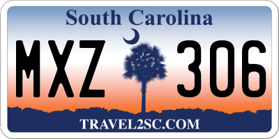 SC license plate MXZ306