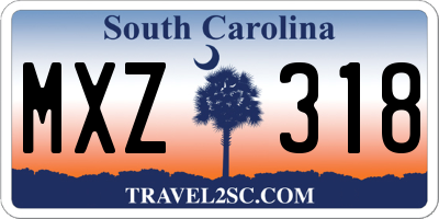 SC license plate MXZ318