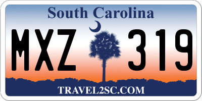 SC license plate MXZ319