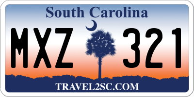 SC license plate MXZ321