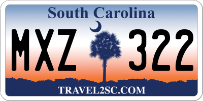 SC license plate MXZ322