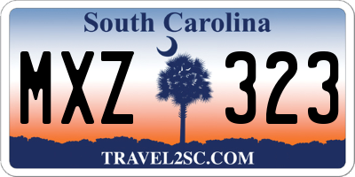 SC license plate MXZ323
