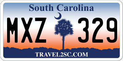 SC license plate MXZ329