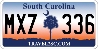 SC license plate MXZ336