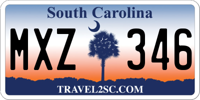 SC license plate MXZ346