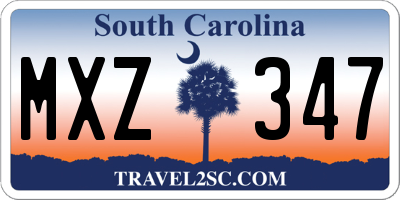 SC license plate MXZ347