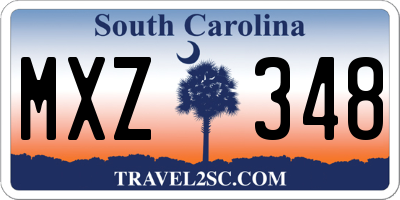 SC license plate MXZ348