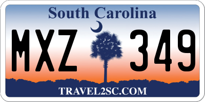 SC license plate MXZ349