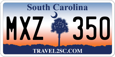 SC license plate MXZ350