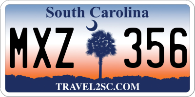 SC license plate MXZ356