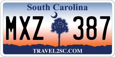 SC license plate MXZ387