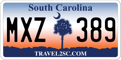 SC license plate MXZ389