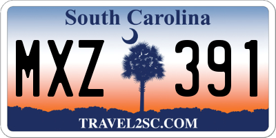 SC license plate MXZ391