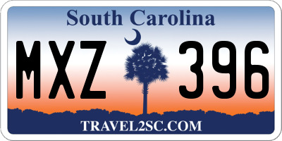 SC license plate MXZ396
