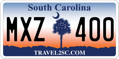 SC license plate MXZ400