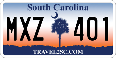 SC license plate MXZ401