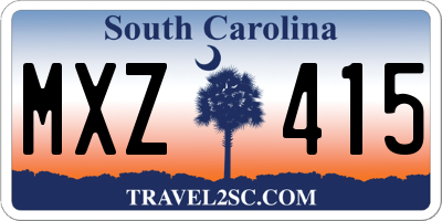 SC license plate MXZ415