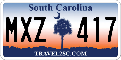 SC license plate MXZ417