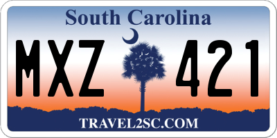 SC license plate MXZ421