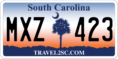 SC license plate MXZ423