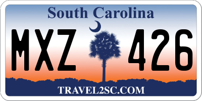 SC license plate MXZ426