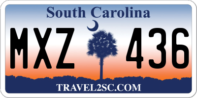 SC license plate MXZ436