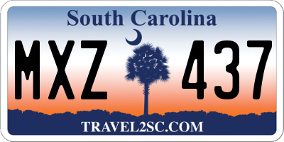 SC license plate MXZ437